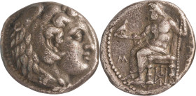 196. ROYAUME DE MACÉDOINE, Alexandre III Le
Grand (336-323)
Didrachme. Frappé à Babylone.
Poids : 8,26 g
Pozzi : 937v.
TTB. (Flan court. Revers légère...