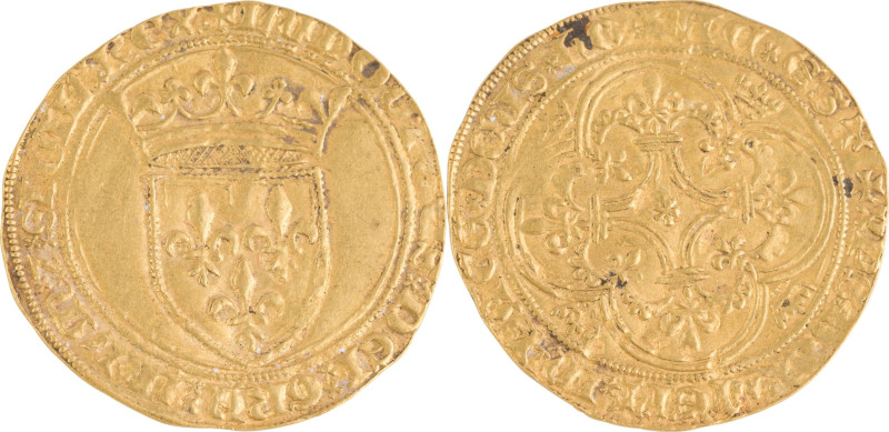 224. COMTE DE PROVENCE, Louis II (1384-1417)
Écu d’or deuxième type.
Poids : 4,0...