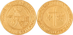 226. Henri VI Roi de France et d’Angleterre (1422-1453)
Angelot d’or, Rouen.
Poids : 2,3 g
Dy : 444.
Superbe.