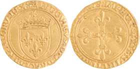237. Louis XII (1498-1514)
Écu d’or au soleil pour Paris.
Poids : 3,4 g
Dy : 647.
TTB.