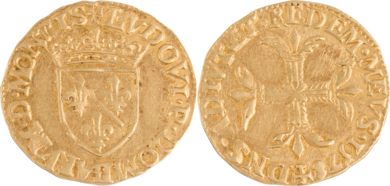 252. DOMBES, Louis II de Bourbon (1560-1582)
Écu d’or (demi pistole), 1578.
Poid...