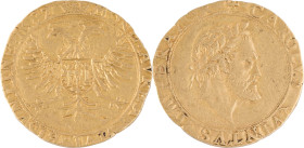 255. BESANÇON
Deux pistoles, 1582. Au nom de Charles Quint.
Poids : 13,18 g
PA : 5398.
TB à TTB.