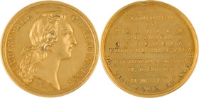 314. Louis XV (1715-1774)
 Médaille en or commémorant un prix pour la médecine,
1783.
Graveur : François MARTEAU.
D : 41,6 mm - Poids : 29,08 g
TTB-Su...