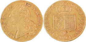 316. Louis XVI (1774-1793)
Double Louis d’or au buste nu 1786 Strasbourg 1er semestre.
Poids : 15,2 g
G : 363.
TTB à Superbe.