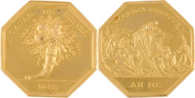 333. Napoléon Ier (1804-1815)
Médaille en or octogonale commémorant le canal de Briare en l’an X.
Graveur : BRENET.
D : 34 mm - Poids : 34,1 g
Julius ...