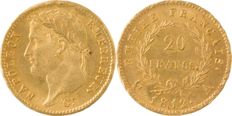 360. Napoléon Ier (1804-1815)
20 Francs or 1812, Paris.
Poids : 6,47 g
G : 1025....