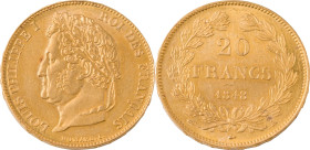 381. Louis-Philippe (1830-1848)
20 Francs or 1848 Paris.
Poids : 6,45 g
G : 1031.
Superbe.