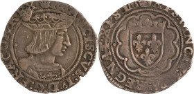407. François Ier (1515-1547)
Demi Teston de 3e
 type Paris.
Poids : 4,68 g
Dy : 795.
TTB à Superbe.