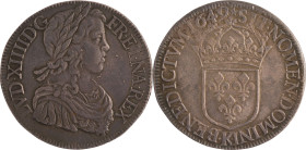 420. Louis XIV (1643-1715)
Écu à la mèche longue 1649 Bordeaux.
Poids : 27,1 g
G : 202.
TTB à Superbe.