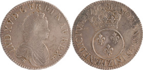 437. Louis XV (1715-1774)
Écu Vertugadin 1716 Z Grenoble. Réformation.
Poids : 30,3 g
G : 317.
Presque TTB.