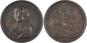 443. Louis XV (1715-1774)
 Suisse, Bâle. Diocèse Jakob SIGISMUND VON REINACH - Steinbrunn
(1737-1743). Médaille d’argent par J. DASSIER. Sur le cardin...