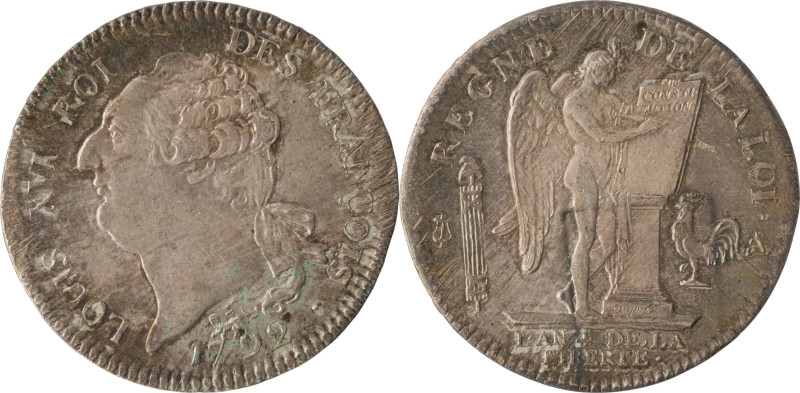 468. Louis XVI Constitution
Écu de 6 Livres 1792 Paris 1er semestre.
Poids : 29,...