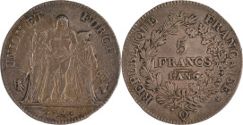 477. Directoire
5 Francs Union et Force An 6/5 Perpignan.
Poids : 24,8 g
G : 563.
Superbe.