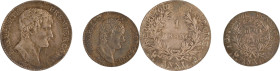 488. Consulat (1799-1804)
Ensemble de 2 monnaies :
- 1 Franc Bonaparte An 11 Paris. Poids : 4,9 g
G : 442.
FDC.
- Demi Franc an 11 Paris. Poids : 2,4 ...