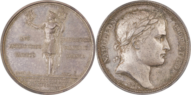495. Premier Empire
 Médaille en argent commémorant l’entrée de Ney à
Insbruck e...