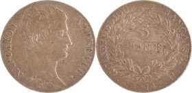 501. Napoléon Ier (1804-1815)
5 Francs An 14 Turin.
Poids : 24,9 g
G : 580.
TB à TTB.