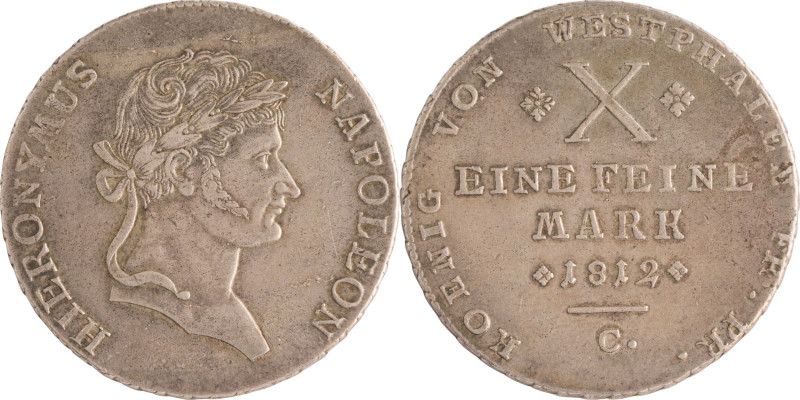 578. WESTPHALIE, Jérôme Napoléon (1807-1813)
Thaler 1812, Kassel.
Poids : 27,85 ...