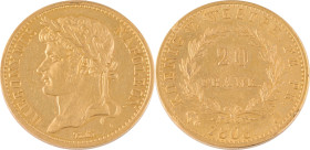 580. ALLEMAGNE WESTPHALIE, Jérôme Napoléon
(1807-1813)
 20 Franken, 1808 J. Refrappe de 1867. Frappe monnaie
et tranche lisse.
Poids : 12,38 g
KM : 10...