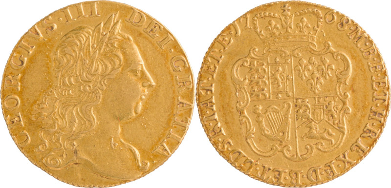 585. ANGLETERRE, Georges III (1760-1820)
1 Guinée 1768.
Poids : 8,39 g
Fr : 354....