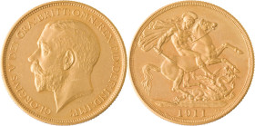 588. ANGLETERRE Georges V (1910-1936)
2 Livres 1911. PROOF.
Poids : 15,97 g
Fr : 403. KM : 821.
Superbe, Fleur de coin.