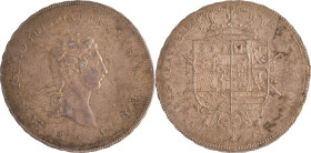 602. ITALIE TOSCANE
Francescone, 1803.
Poids : 27,37 g
Mir : C42.2.
TTB à Superbe.