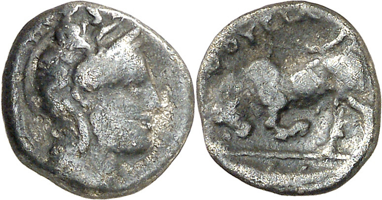 (400-350 a.C.). Italia. Thurium. Trióbolo. (S. 444 var) (CNG. I, falta). 0,97 g....