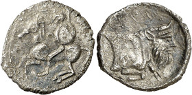 (430-425 a.C.). Sicilia. Gela. Litra. (S. 797) (CNG. II, 374). Ex Numismatik Naumann 04/06/2017, nº 25. 0,67 g. MBC.