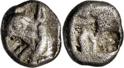 (s. VI a.C.). Jonia. Focea. Trihemióbolo. (S. 3500c) (SNG. Aulock 2118). 0,78 g. MBC-.