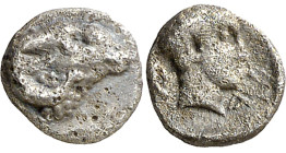 (400-340 a.C.). Caria. Halicarnaso. Hemióbolo. (S. falta) (SNG. Keckman 873). 0,43 g. MBC.