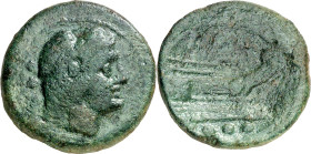 (211-206 a.C.). Anónima. Cuadrante. (Spink 1041) (Craw. 89/6). 8,44 g. MBC-.