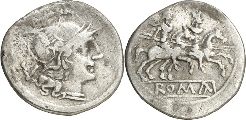 (211 a.C.). Anónima. Quinario. (Bab. 3) (Craw. 44/6). 1,39 g. MBC-/MBC.