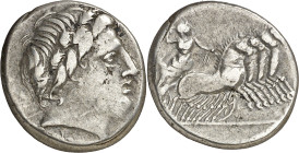 (86 a.C.). Anónima. Denario. (Bab. 226) (Craw. 350A/2). 4,14 g. MBC.