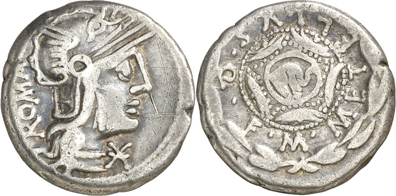 (hacia 127 a.C.). Gens Caecilia. Denario. (Bab. 29) (Craw. 263/1a). Rayitas. 3,7...
