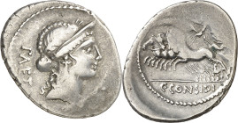 (hacia 46 a.C.). Gens Considia. Denario. (Bab. 6) (Craw. 465/3). 3,76 g. MBC.