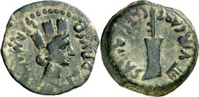 Tiberio. Carteia (San Roque). Semis. (FAB. 686) (ACIP. 3306). 4,94 g. MBC.