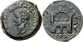 Tiberio. Emerita (Mérida). As. (FAB. 1056) (ACIP. 3408e). 10,73 g. MBC.