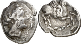 Emporiton (Sant Martí d'Empúries). Dracma. (FAB. 1108) (ACIP. 211). Cospel irregular. 4,21 g. (MBC-).