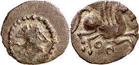 Divisores de imitación emporitana. Tartemorion. (FAB. 1197) (ACIP. 526). 0,15 g. MBC.
