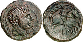 Ieso (Guissona). As. (FAB. 1424) (ACIP. 1383). Escasa. 9,11 g. MBC+.