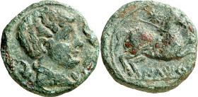 Iltirta (Lleida). Cuadrane. (FAB. 1468) (ACIP. 1263). Pátina verde. 2,80 g. MBC.