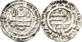 Califato. AH 385. Hisham II. Al Andalus. Dirhem. (V. 520) (Fro. 8). 2,88 g. MBC-.