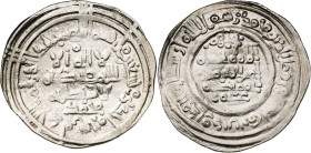Califato. AH 391. Hisham II. Al Andalus. Dirhem. (V. 549) (Fro. 39). Ligeramente alabeada. 3,41 g. MBC.