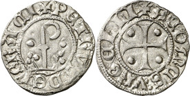 Comtat d'Urgell. Pere d'Aragó (1347-1408). Agramunt. Diner. (Cru.V.S. 134) (Cru.C.G. 1951). Atractiva. Escasa así. 0,74 g. EBC-.