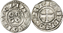 Vescomtat de Narbona. Berenguer (1019-1067). Narbona. Diner. (Cru.V.S. 157) (Cru.Occitània 40) (Cru.C.G. 2022). Rara. 1,13 g. MBC+.