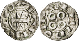 Senyoria de Montpeller. Anónimas del s. XII a XIV. Narbona. Diner melgorès. (Cru.V.S. 163) (Cru.Occitània 58) (Cru.C.G. 2112). 0,99 g. MBC+.