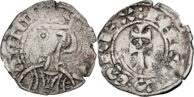 Jaume I (1213-1276). Zaragoza. Dinero jaqués. (Cru.V.S. 318) (Cru.C.G. 2134). 0,90 g. BC+.