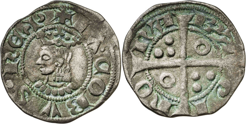 Jaume II (1291-1327). Barcelona. Diner. (Cru.V.S. 348.1) (Cru.C.G. 2162a). A y U...