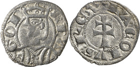 Jaume II (1291-1327). Zaragoza. Dinero jaqués. (Cru.V.S. 364) (Cru.C.G. 2182). Vellón rico. 0,96 g. MBC+.