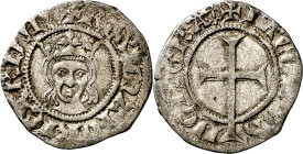 Jaume II de Mallorca (1276-1285 / 1298-1311). Mallorca. Diner. (Cru.V.S. 542) (Cru.C.G. 2508). Atractiva. Escasa así. 0,87 g. MBC+.