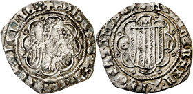Frederic IV de Sicília (1355-1377). Sicília. Pirral. (Cru.V.S. 623) (Cru.C.G. 2603) (MIR. 194/9). Atractiva. 3,21 g. MBC+.